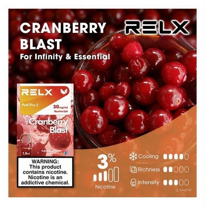 relx拋棄式煙彈蔓越莓口味